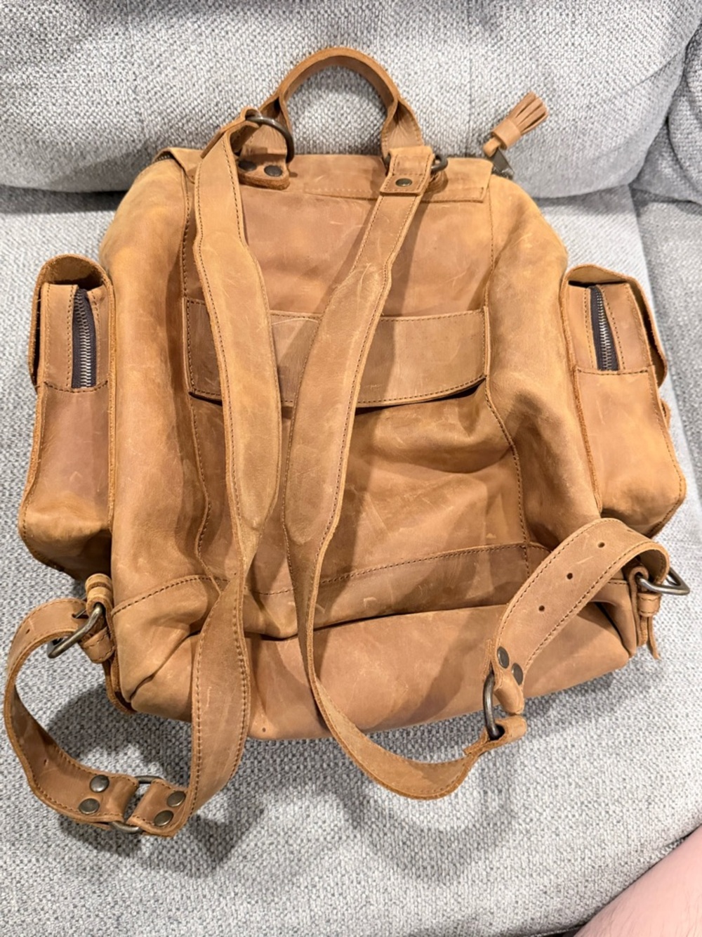Saddleback Leather Co Wanderers Backpack in Tobacco - Picture 12 of 14
